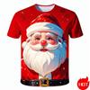 New Fashion 3D Printing Happy Christmas Boy Girls Tshirt Short Sleeve T Shirts Funny Xmas Graphic T-Shirts Y2k Mens Clothing Tees