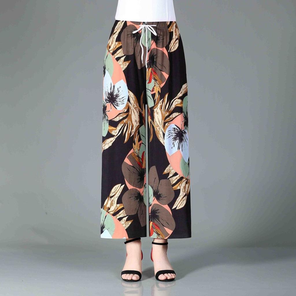 Summer New Wide Leg Pants Women's Pants High Waist Skirt Pants Wide Leg Pants Women's Large Dance Pants
