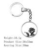 Valentine's Day Car Key Ring The Flower Of Life Keychains Backpack Key Chain For Car