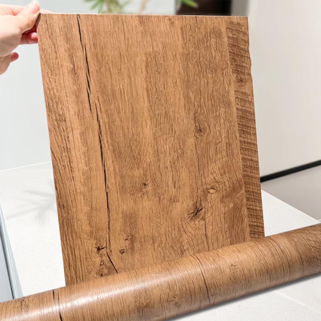 PVC Waterproof Self Adhesive Wallpaper Wall In Rolls Furniture Cabinets Vinyl Decorative Film Wood Grain Stickers For Home Decor