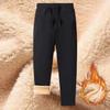 Men's Winter Thick Fleece Jogger Pants Men Drawstring Trousers Wool Liner Sweatpants Fashion Warm Comfortable Casual Sports Pants Tracksuits