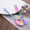 24Pcs Luxury Rainbow Dinnerware Set Stainless Steel Cutlery Set Knife Fork Spoon Dinner Set Kitchen Tableware Flatware Set