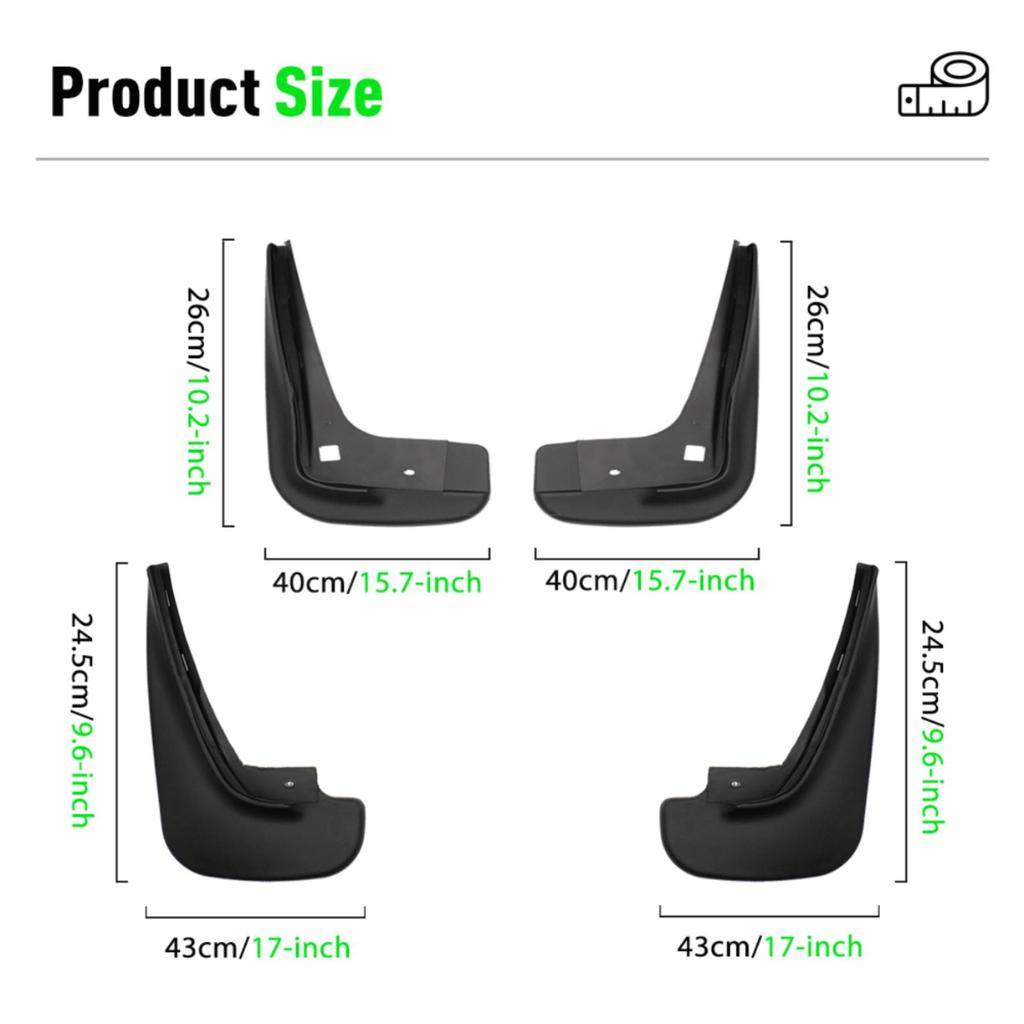4PCS Car Mud Flaps Splash Guards Mudguards Car Mud Flaps Compatible with Bmw 7 1996 1997 1998 1999 2000 2001 2002 2003 2004
