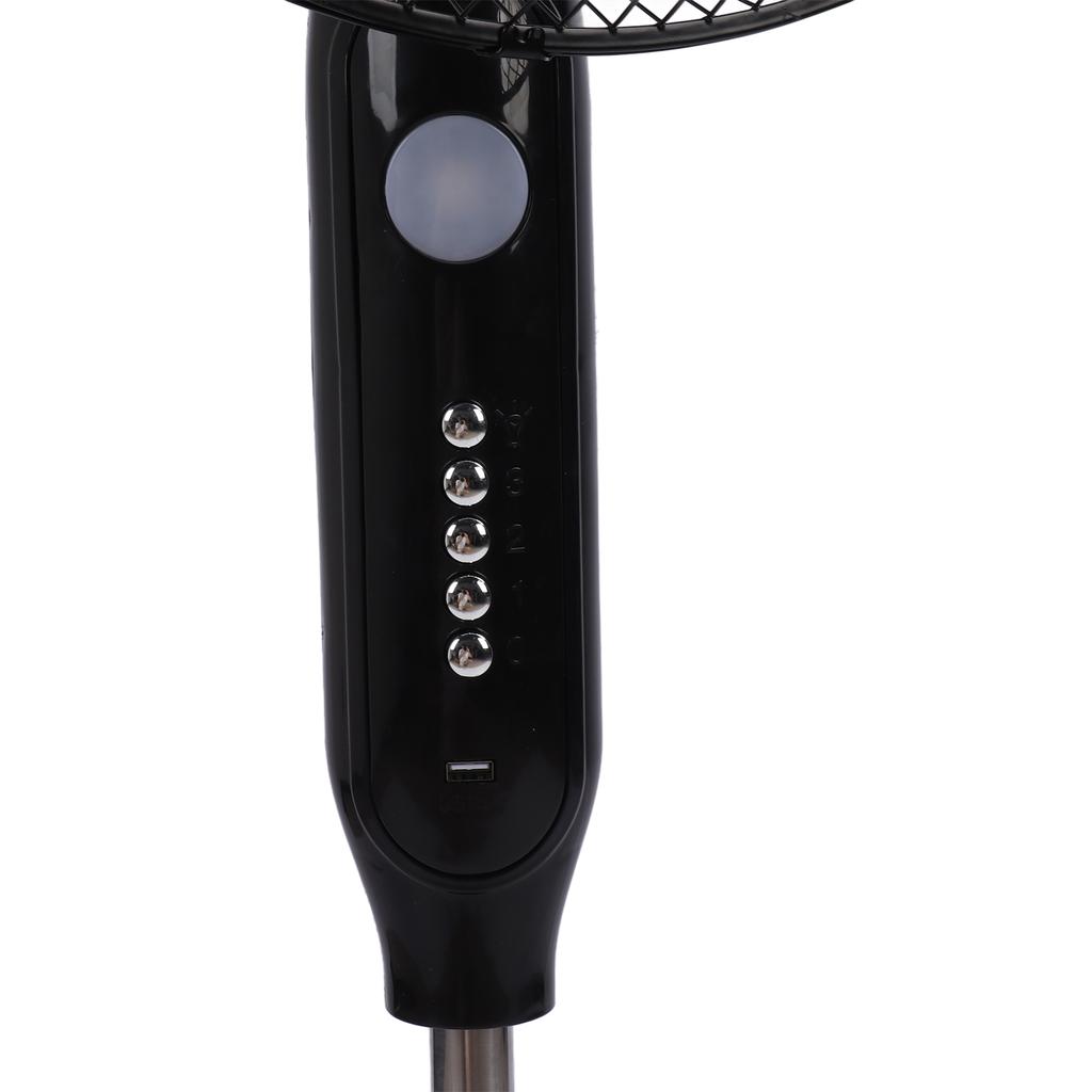 Solar Stand Fan 16in 2 Use Rechargeable Electric Oscillating Fan for Household Outdoor