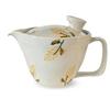 Made In with Tea 240ml for One To Two Mimosa Design Microwave and Dishwasher Safe J-kitchens Hasami-yaki Teapot, Japan, Strainer, Capacity, Large,