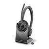 Poly Wireless Headset Voyager 4320 Microsoft Certified Bluetooth Dongle Included Charging Stand Included Noise Canceling Microphone Included