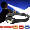 Mini COB Headlight Portable Headlamp Waterproof Head Front Light with 3 Modes Lighting Outdoor Camping Hiking Head Flashlight