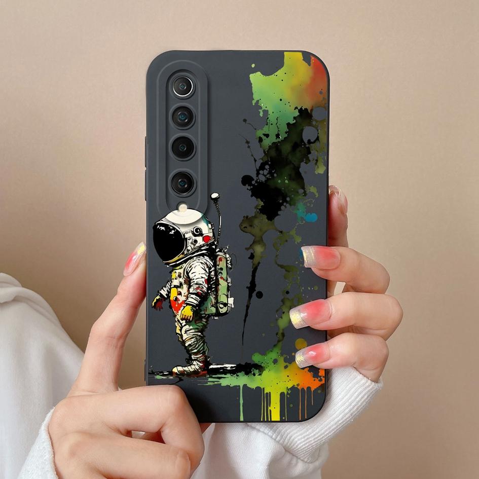 For Xiaomi Mi 10 11 Lite NE 10i 10T 11T 11X Pro Phone Case Cover Small Floral Pattern Shockproof Liquid Soft Silicone Anti Slip For Xiaomi Shell Capas
