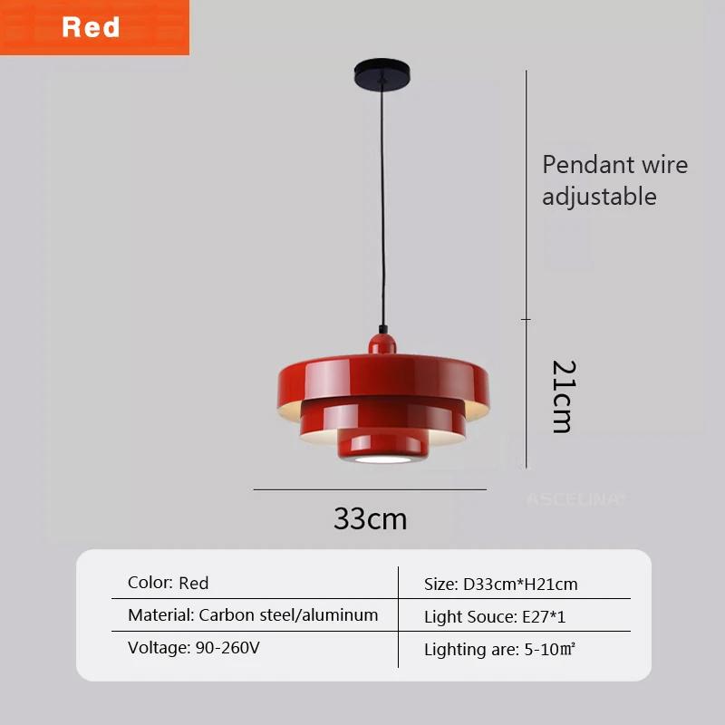 Nordic LED Pendant Light Macaron Carbon Steel Aluminum Red Orange E27 Illuminations For Bedroomm Restaurant Living Rooms Fixture