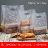 50pcs/set Clear Cute Candy Bags Cookie Packaging Bag for Party Bread Package