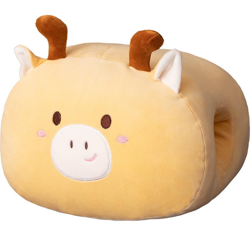Cute Cartoon Hand Warmer Pillow Bear Pig Dinosaur Deer Unicorn Sofa Living Room Dormitory Office Nap Pillow
