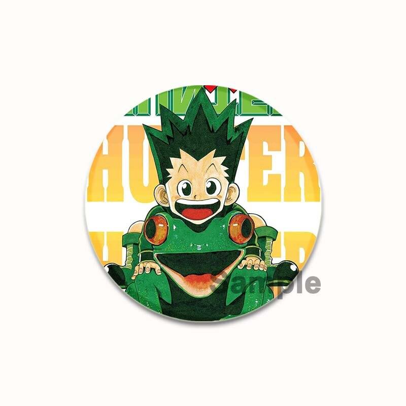 58mm Anime Hunter X Hunter Brooches Cartoon Cosplay Badges for Backpack Clothes Fashion Jewelry Accessories Manga Icon Pin Decor