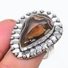 Natural Tube Agate Gemstone 925 Sterling Silver Jewelry Ring Size 9 v7A09