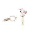 PEANUTS Bag Key Clip Bell Heart Keychain Bag Charm Snoopy Goods Popular [Three Carat]