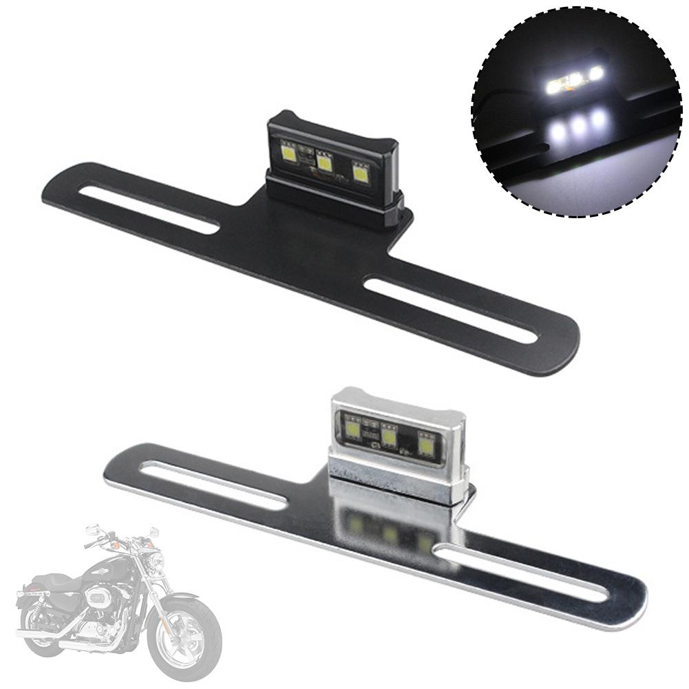 Motorcycle Electric Vehicle Mudguard License Bracket Plate Holder with LED Light Equipment Accessories Brackets