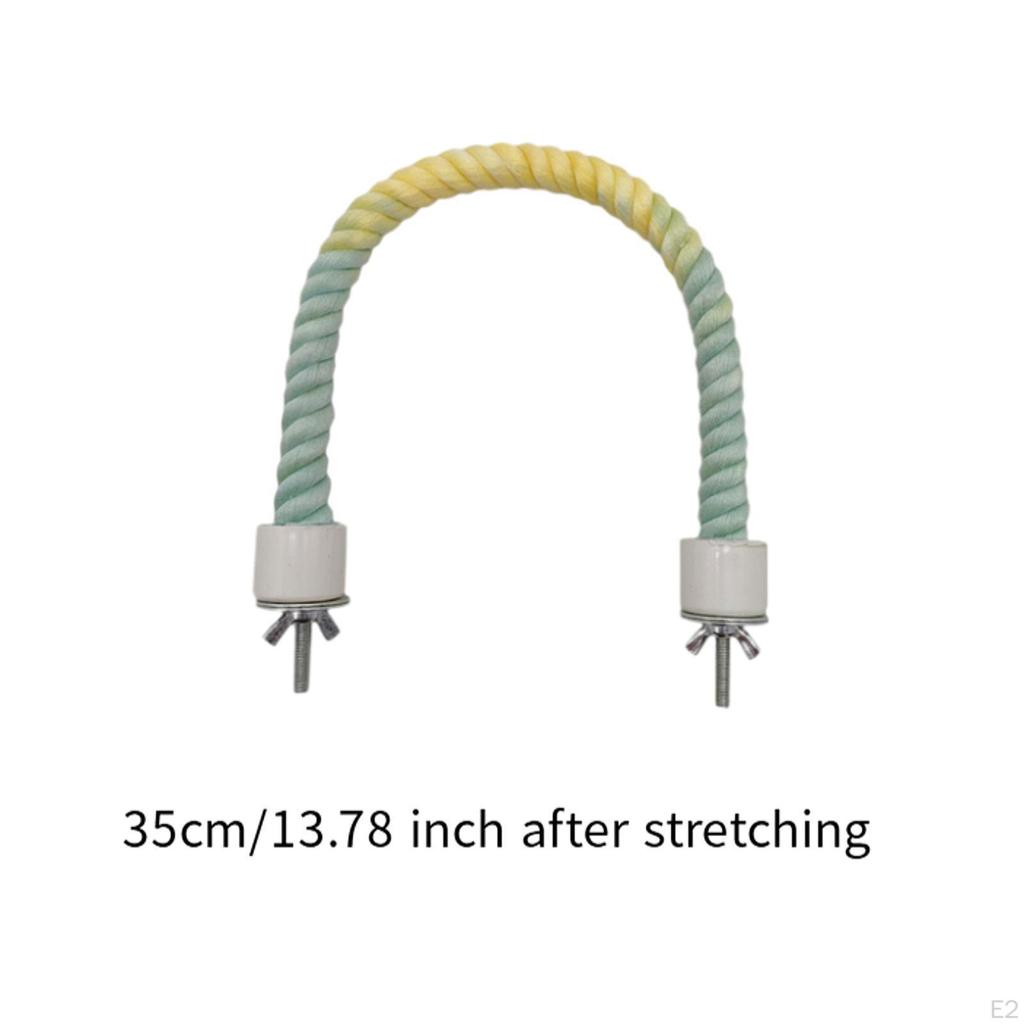 Bird Rope Parrot Swing Cage Standing Perch Supplies Climbing Pet Birds