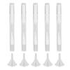 5 Set Empty Nail Oil Pen Transparent Plastic Tube Nylon Fiber Brush Cuticle Oil Pen for Travel