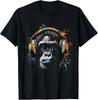 Monkey Music Colourful Musicians Animal Theme Animal Jungle Art Monkey T-Shirt