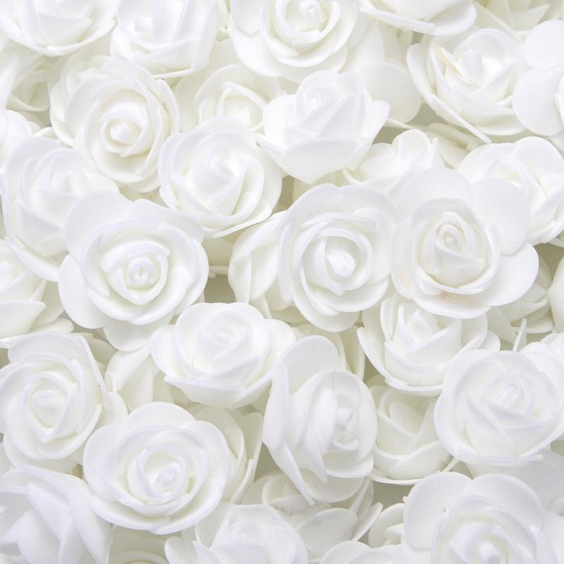 500 Pieces Teddy Bear of Roses 3.5cm Foam Wedding Decorative Christmas Decor for Home Diy Gifts Box Artificial Flowers KTY