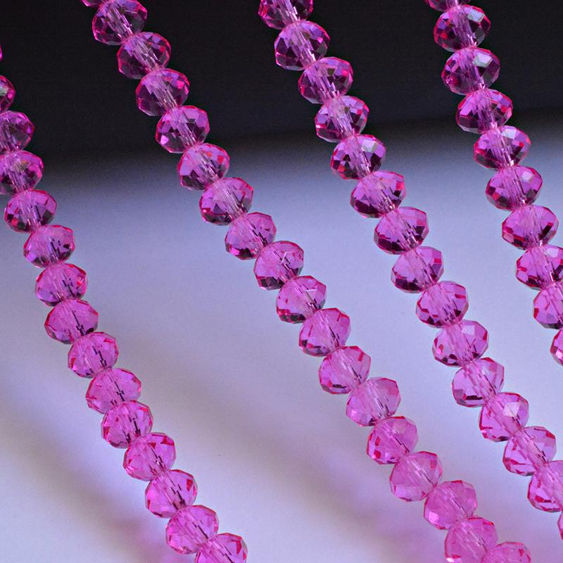 Dark Red Series Shining Multicolor 4/6mm Crystal Beads Rondelle Shape Jewelry Findings Earring Glass Quartz Charms Bracelet Accessories