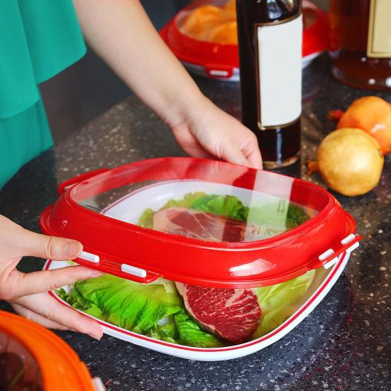 Food Preservation Tray with Vacuum Sealed Lid Stackable Reusable Food Storage Container Fridge Storage Case for Kitchen