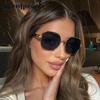 Trendy Square Sunglasses Women Luxury Brand Vintage Punk Metal Frame Sun Glasses For Ladies Classic Driving Shades UV400