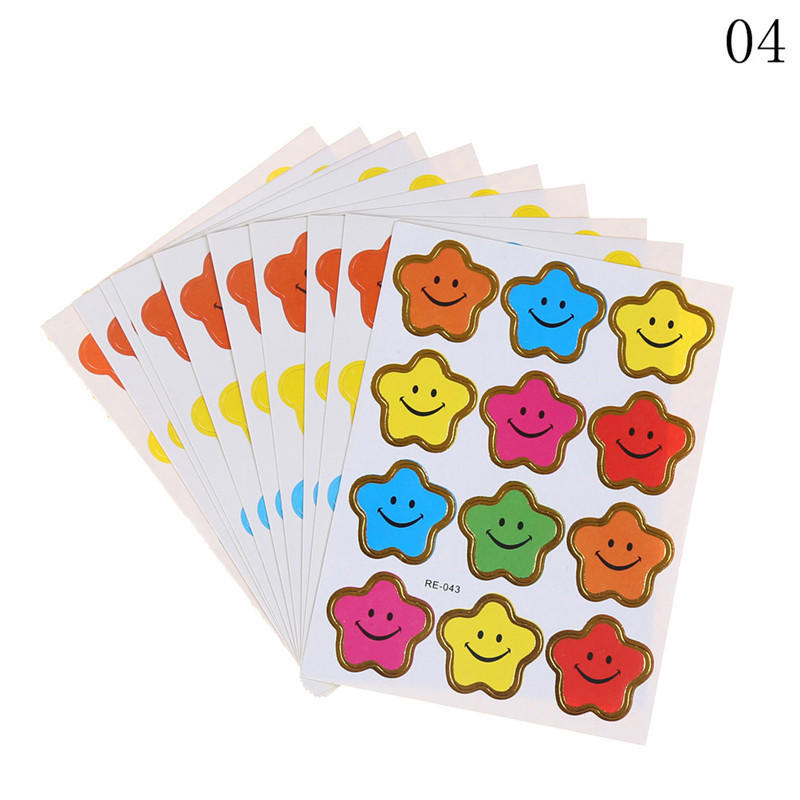 10Sheets Star Sticker School Kids Rewards Encouragement Craft Diy Toy Gift Kawaii