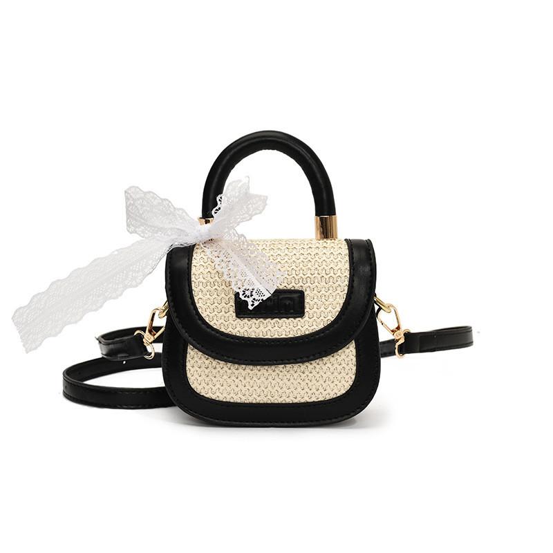 Handbag Knitted Princess Kids Shoulder Bag With Neutral Colors Matching Easy