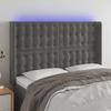 VidaXL LED Headboard Bedroom Furniture Double Bed Accessory Head of Bed Frame Interior Dark Grey 3124531