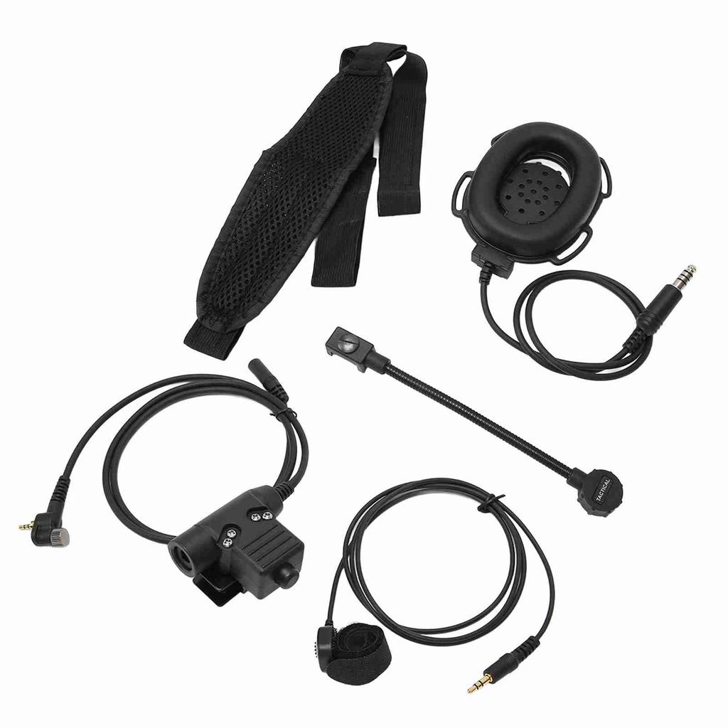 Walkie Talkie Headset U94 PTT Handheld Radio Unilateral Headphones Adapter with Microphone for