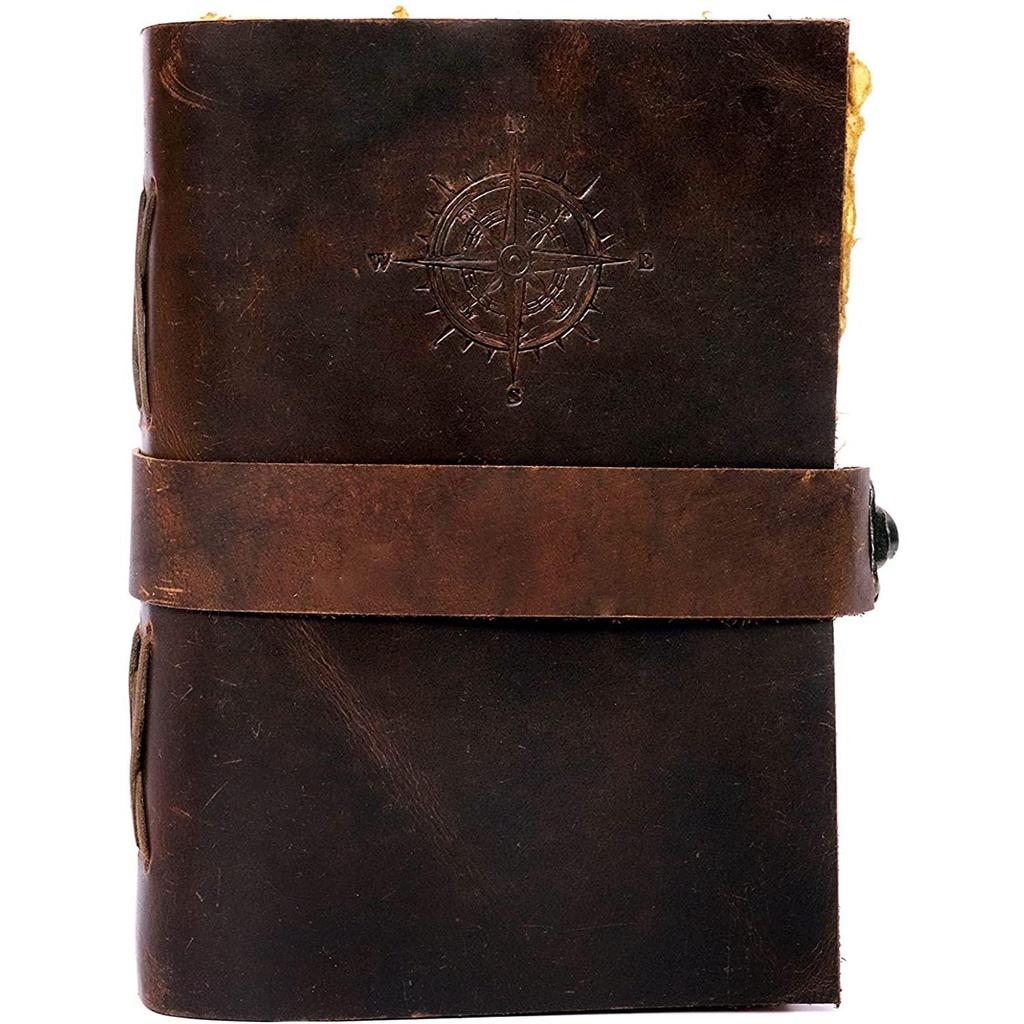 The Vintage Journal Leather Antique Handmade Leather Bound, Notebook for Writing, Gift, Daily Diary, Travel - 7 X 5 Inches  Brown