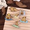 Kapibara Acrylic Capybara Pin Cute Capibara Pin Jewelry Capybara Brooch  Girl
