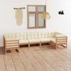 Day and Night - Day and Night Garden Furniture Set 7 Pieces Honey Brown Pine Wood Cushions