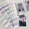 10Sheets Morandi Color Transparent Index Sticker Korean Kpop Star Photo Card Easy Pull Sticker Card Mark Sorting Label Sticker