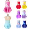 Figure Skating Dresses for Girls Shiny Rhinestone Gymnastics Leotards Girls Ballet Dance
