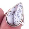 Natural Dendrite Opal Gemstone Handmade 925 Solid Sterling Silver Ring S.7 I2h61