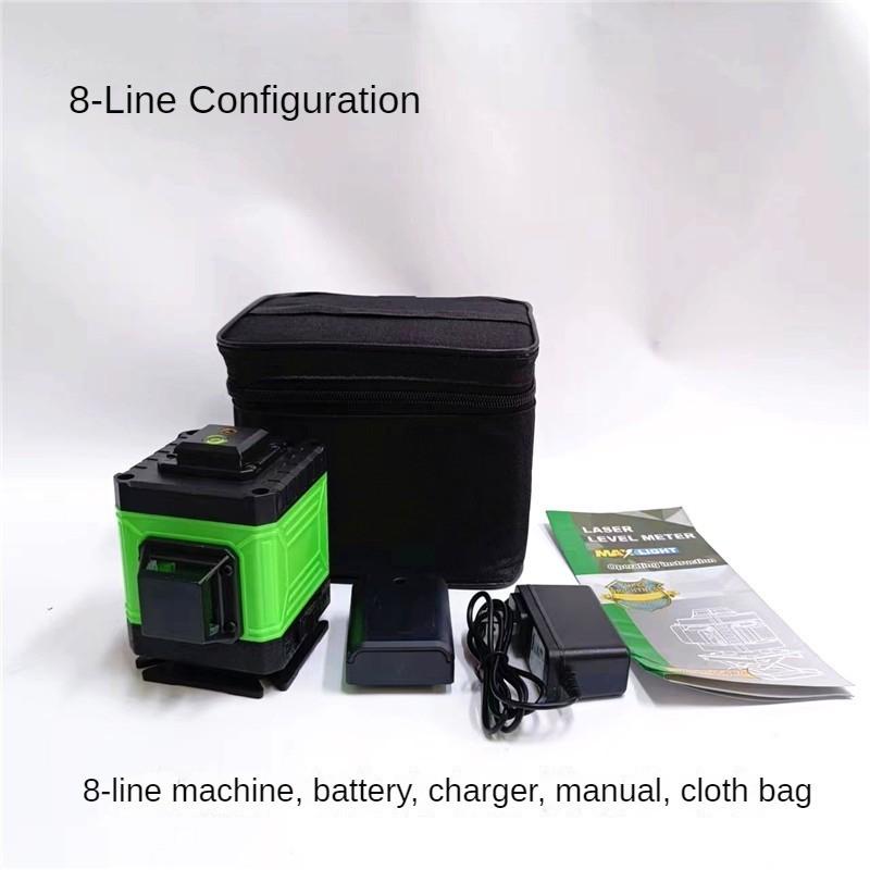 8/12/16 Line High Precision Laser Level Infrared Automatic Leveling Green Light Projector 360° Horizontal Vertical Measure Tool New