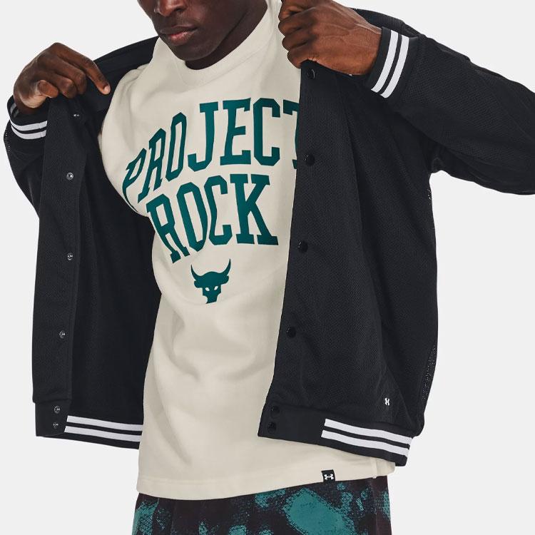 Under Armour Solid Color Single-Breasted Long Sleeve Jacket Men Jackets Black 1377437-001