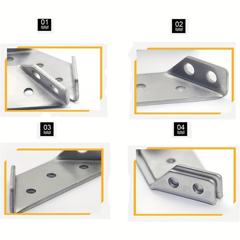 20 Pieces of Heavy Duty Stainless Steel Angle Brace -90 ° Right Angle Brace, Suitable for Cabinets and Furniture, Industrial Hardware
