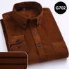 Corduroy Shirt Men Casual Shirts Soft Leisure Solid Color Fit Long Sleeved Man Shirt Oversized Clothes