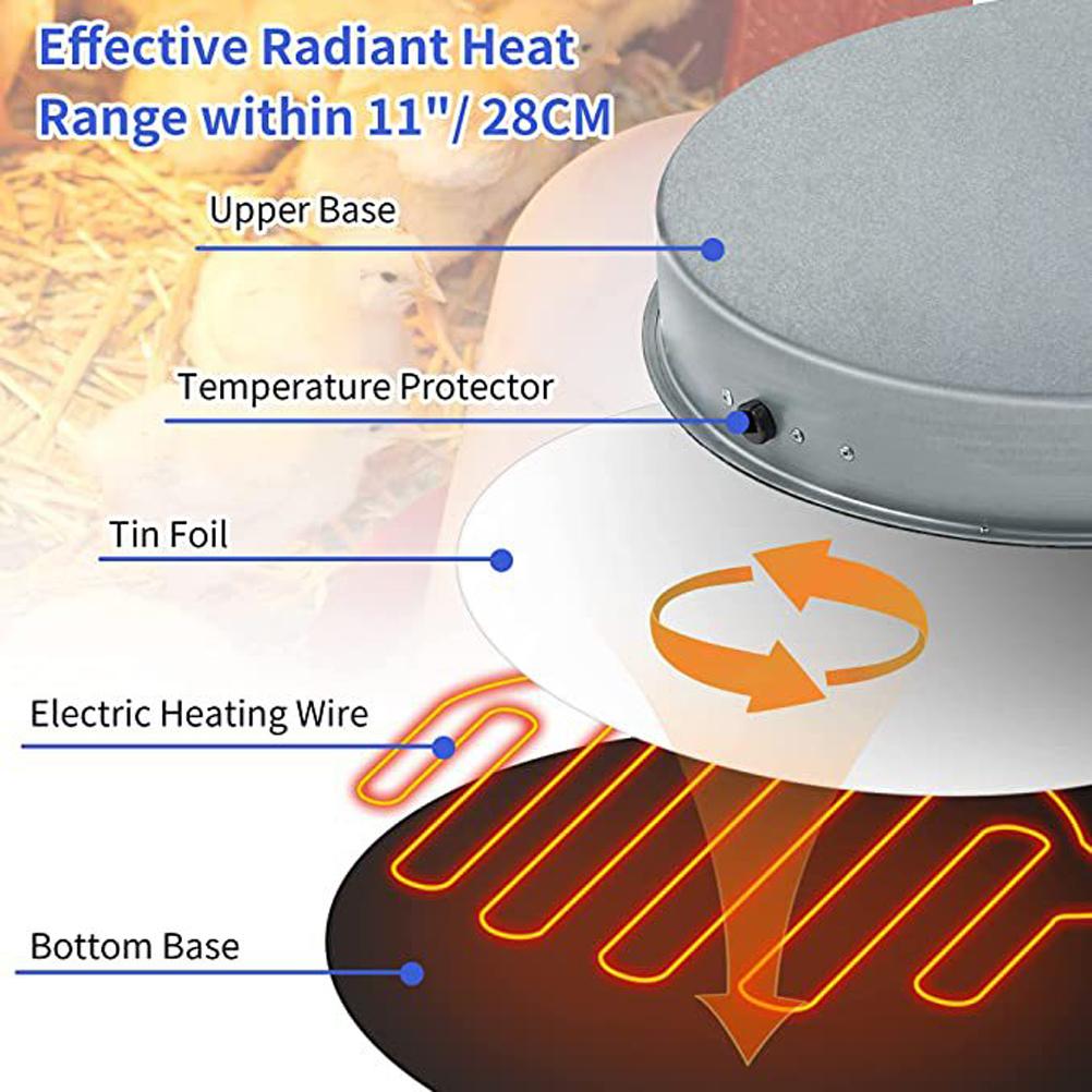Heated Base for Metal Poultry Founts Poultry Drinker Water Heater Base for Founts Buckets