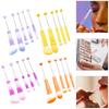 5Pcs/Set DIY Beadable Makeup Brush 5 Sizes Synthetic Kabuki Foundation Loose Powder Eyeshadow Concealer Brow Blush Blending Cosmetic Brush