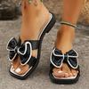 Fashion Female Shoes On Sale 2024 New Black Butterfly Knot Women's Slippers Luxurious Beach Slides Fashion Wear Outside Ladies Slippers