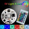 5V Low Voltage LED Lights Plate Color RGB Lamp Board 3W Colorful Gradient Source IR 24-Key Wireless Remote Switch On/Off Control