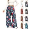 Women's Casual Fashion Christmas Print Elastic Waist Loose Plush Wide Leg Pants