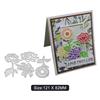 Plants Sunflowers Roses Frame Metal Silvery Stencil Embossing Cutting Dies For Diy Scrapbooking Paper Album Cards Making