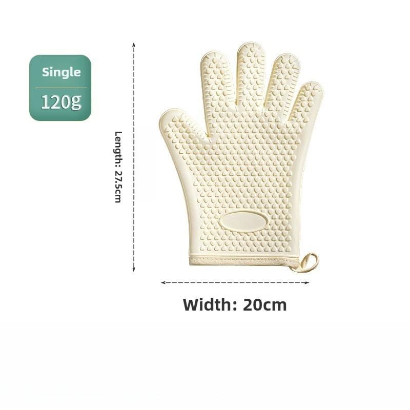Anti-scald Thickened Silicone Gloves Heat Resistant Microwave Oven Baking Gloves BBQ Gloves Anti-slip Heat Insulation