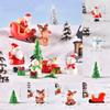 1PC Gifts Santa Claus Miniatures Christmas Tree Resin Figurines Snowman Fairy Garden Decor