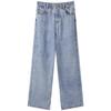 PEACEBIRD Women's Loose Draped Wide-Leg Denim Pants