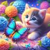 Full Diamond Embroidery Cat Animal New 2024 Painting Butterfly Cross Stitch Kits Cartoon Mosaic Flower Handmade Gift